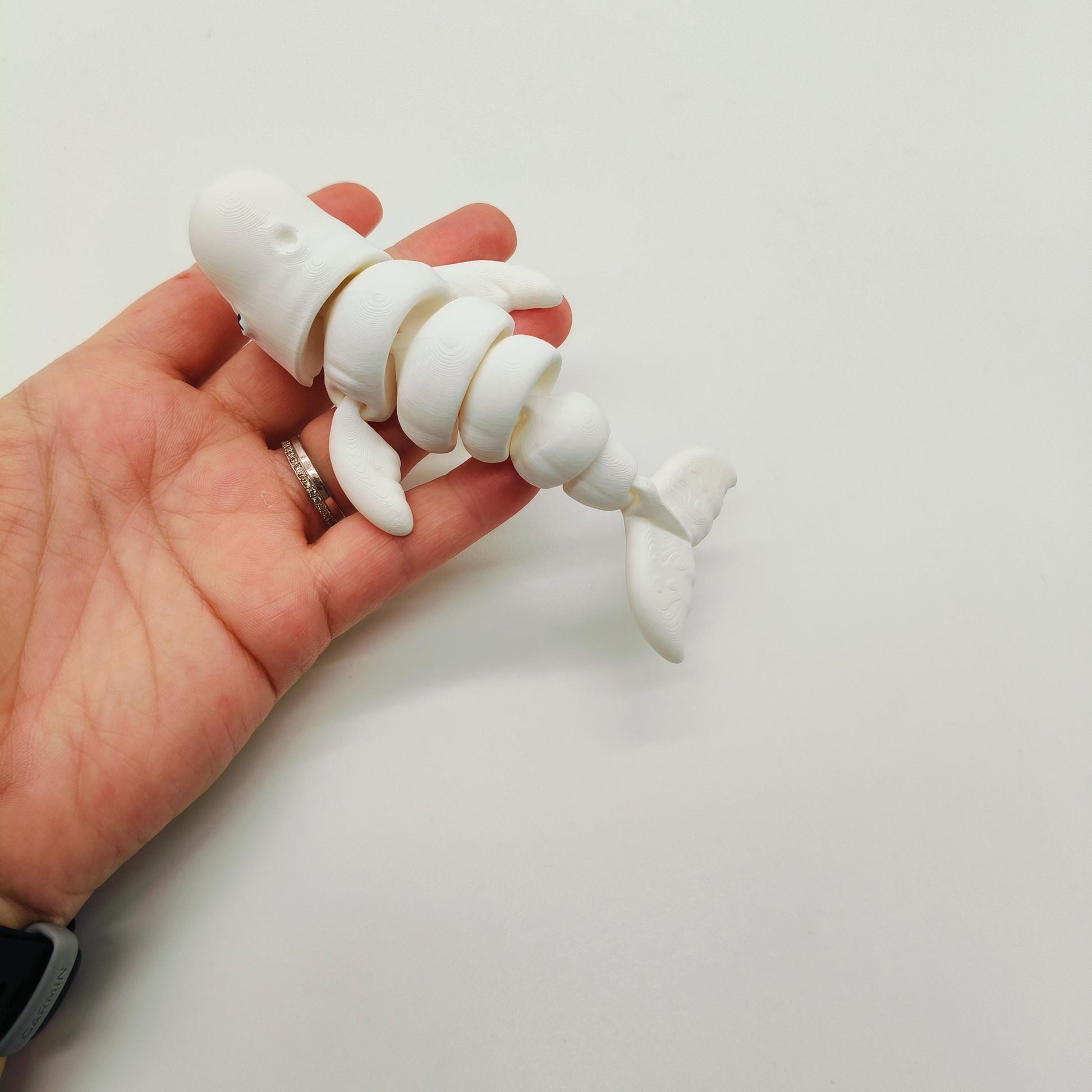 Articulated Beluga Whale | Fidget Toy | Cute Ocean Animal Gift | Moving Parts | Desk Toy | Unique Gift for Whale Lovers