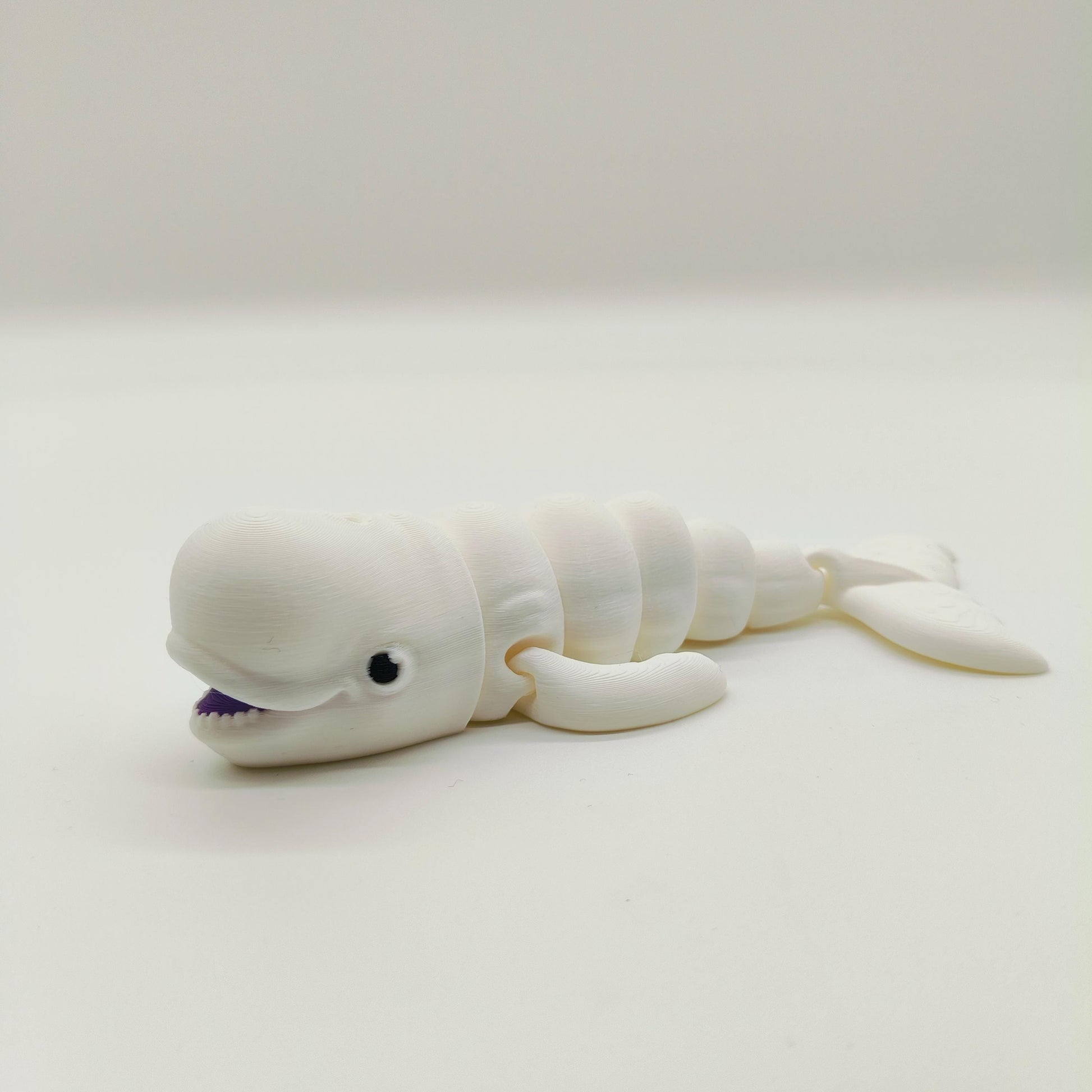 Articulated Beluga Whale | Fidget Toy | Cute Ocean Animal Gift | Moving Parts | Desk Toy | Unique Gift for Whale Lovers