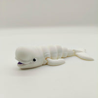 Articulated Beluga Whale | Fidget Toy | Cute Ocean Animal Gift | Moving Parts | Desk Toy | Unique Gift for Whale Lovers