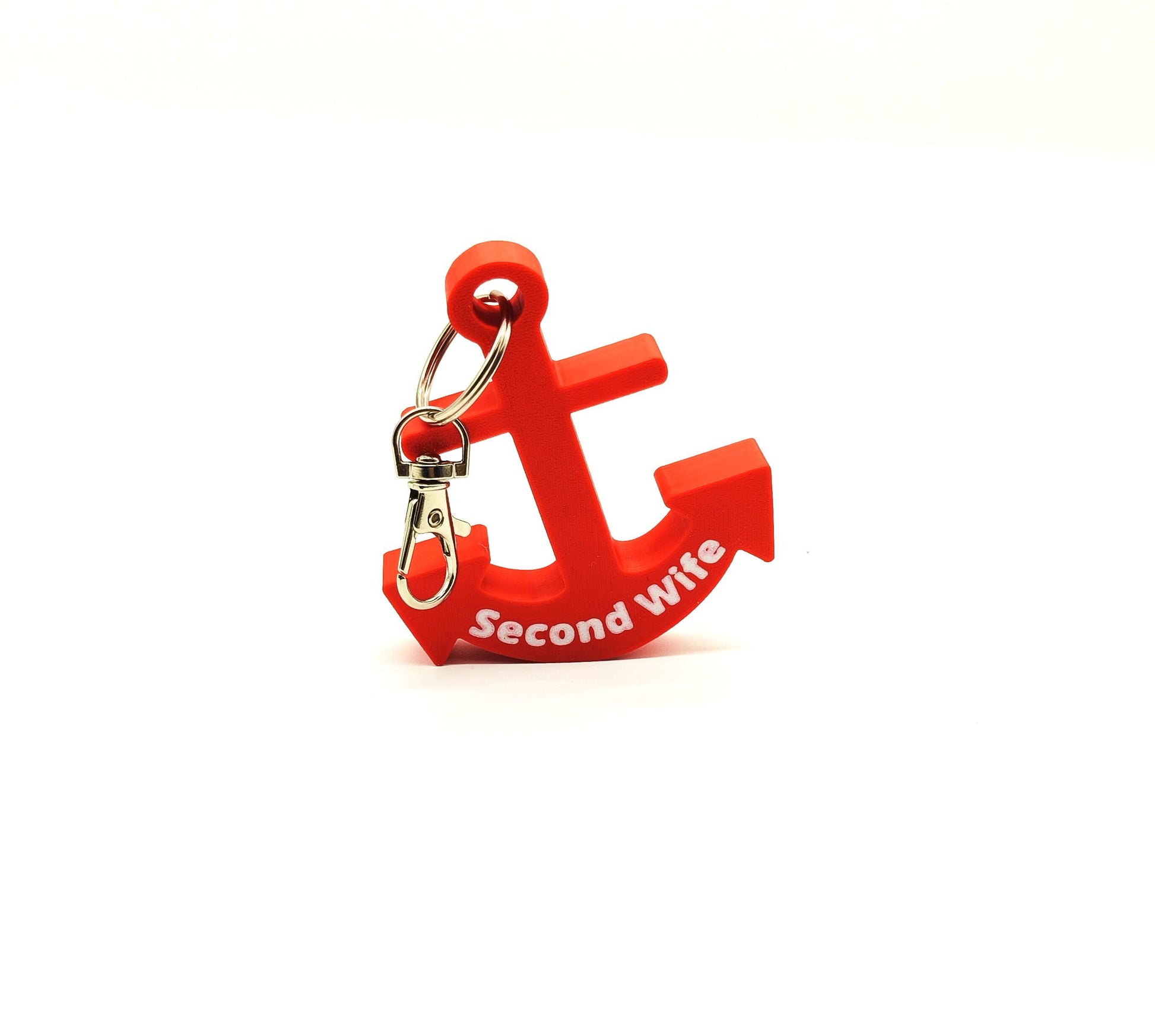 Keychain 'Second wife' anker, Anchor Key Float, Perfect Gift for Boat Lovers, Floating Keychain for Keys, Gift for Boat Owner
