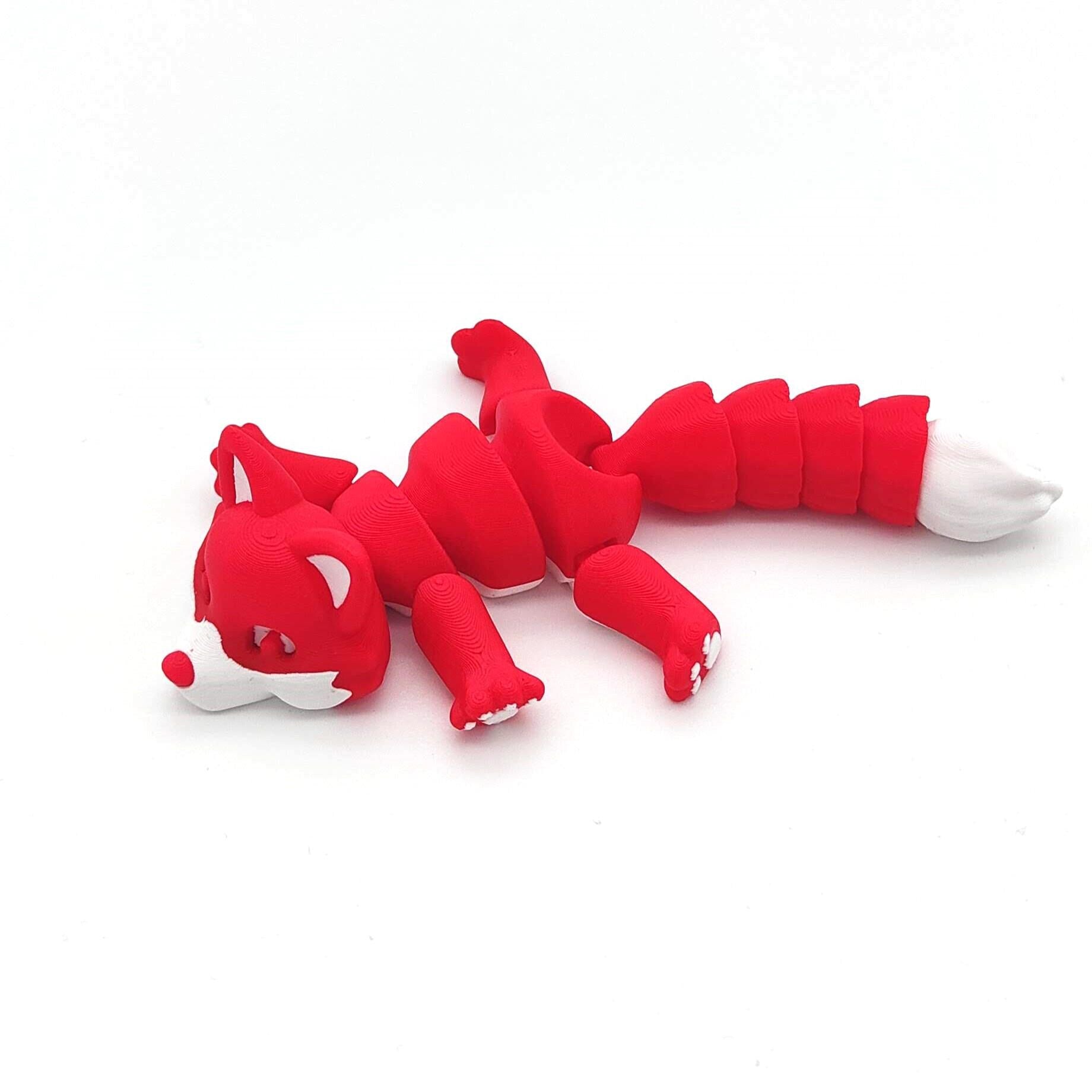Articulated Fox – Flexible Articulated Animal, Desk Toy, Gift for Fox Lovers, Cute Desk Decor - Fidget Toy