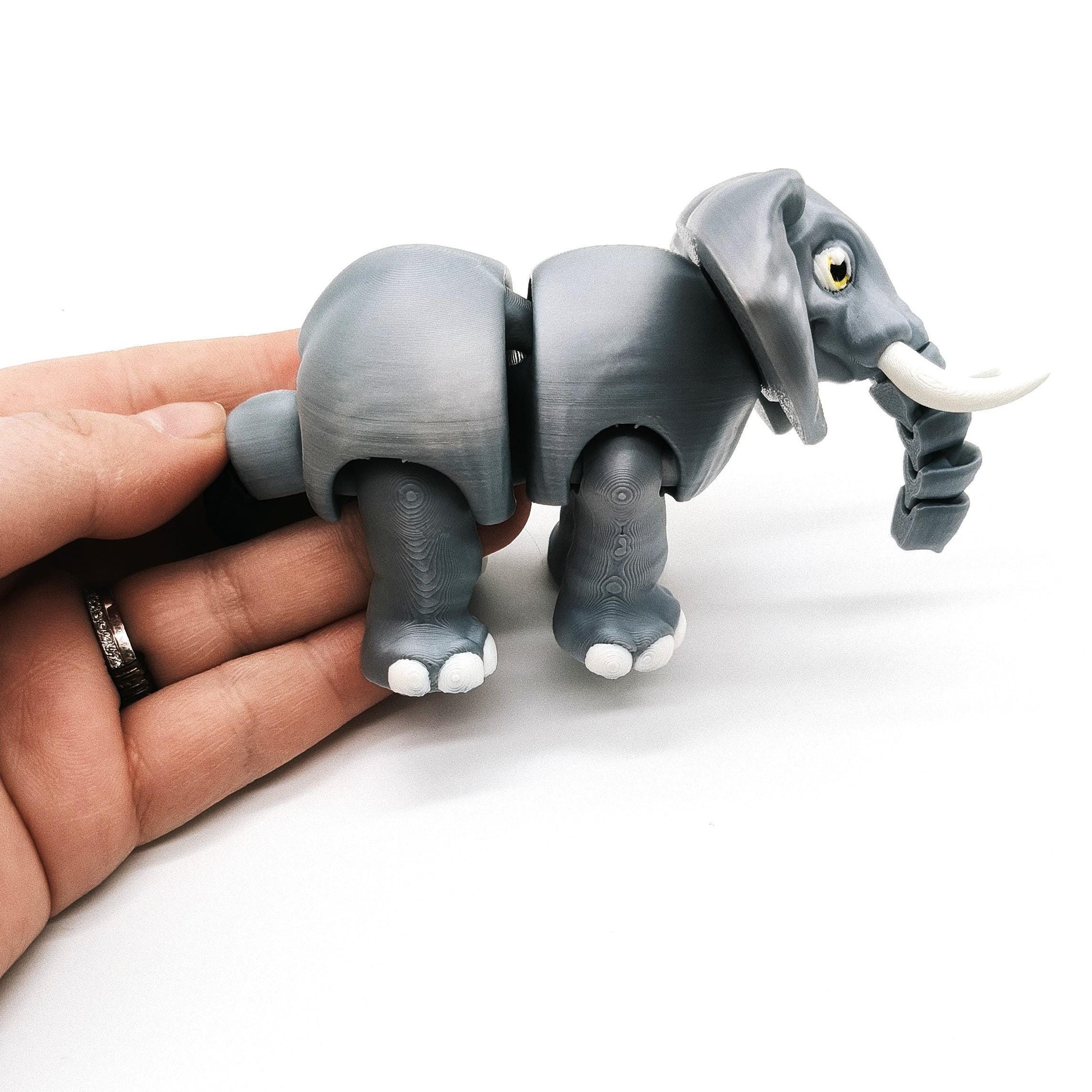 Articulated Elephant Figurine – Flexible, Fidget-Friendly Elephant Figure – Unique Animal Gift – Desk Toy – Elephant Lover’s Gift