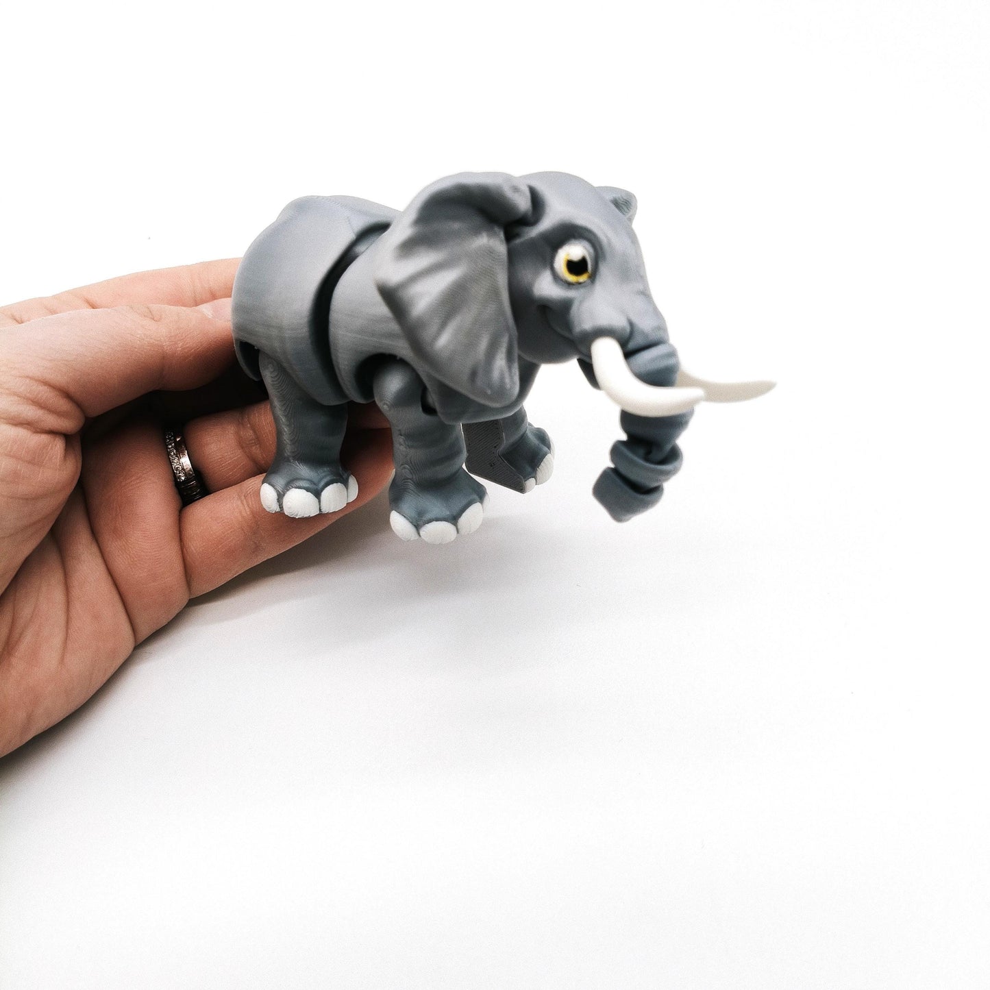 Articulated Elephant Figurine – Flexible, Fidget-Friendly Elephant Figure – Unique Animal Gift – Desk Toy – Elephant Lover’s Gift