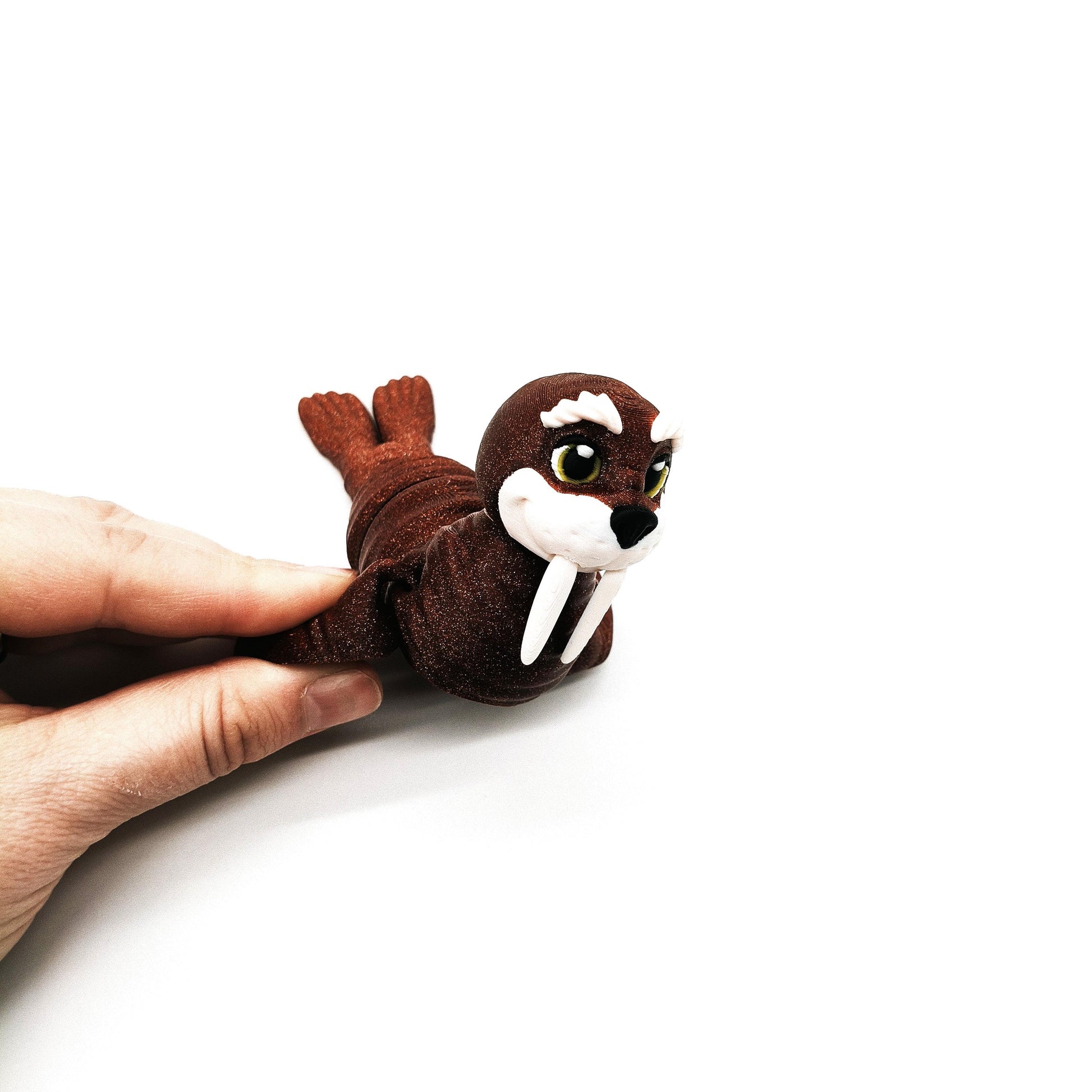 Articulated Walrus Figurine – Fidget Animal Gift – Cute Walrus Figurine – Unique Desk Toy – Fun Gift for Ocean Lovers