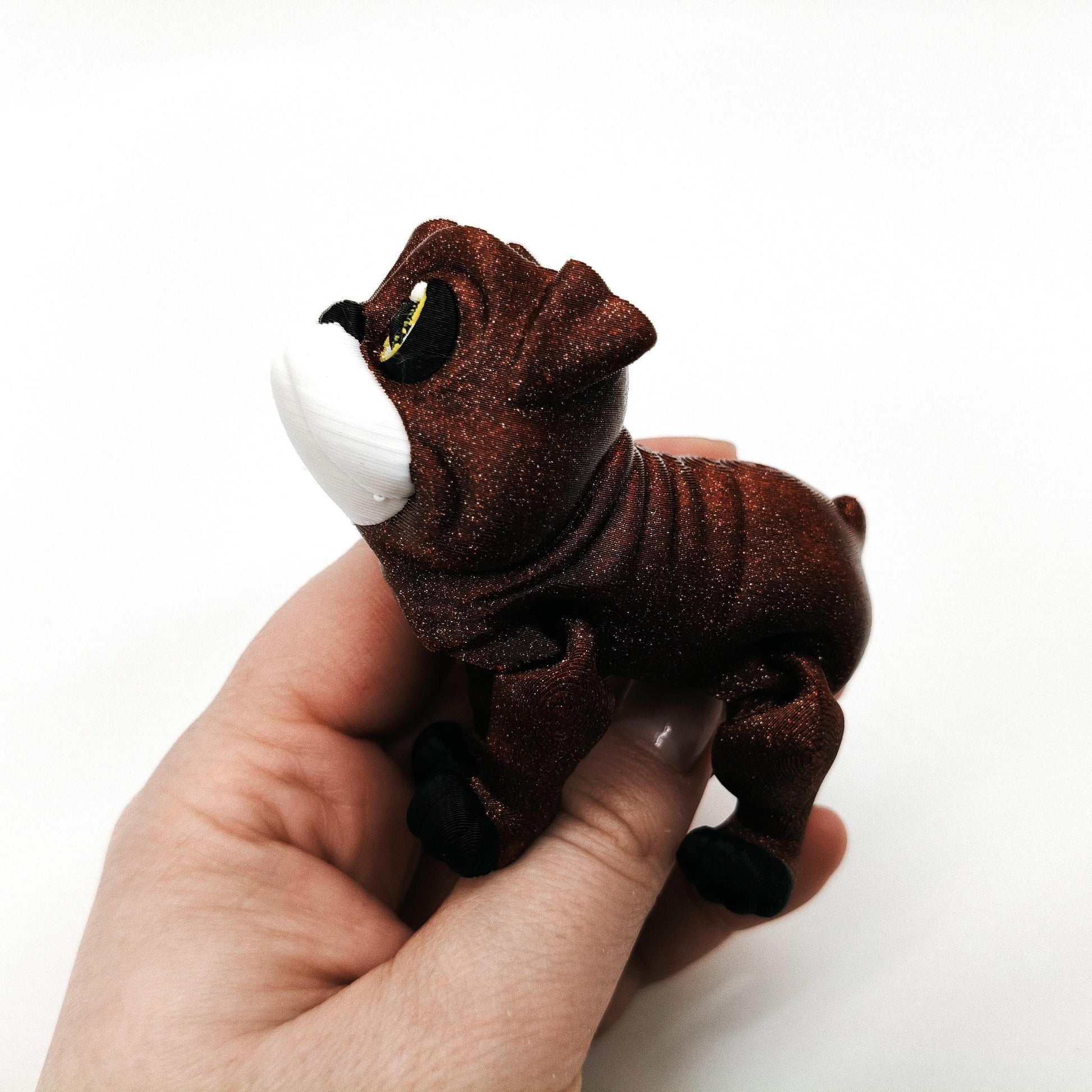 Articulated Boxer Dog – Cute Flexible Puppy Toy, Fidget Desk Pet, Poseable Dog Figurine, Unique Gift for Dog Lovers, Collectible Animal Toy