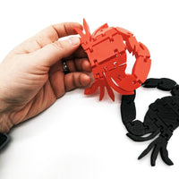 Articulated Crab – Flexible Fidget Crab, Moving Legs & Claws – Ocean Animal Gift, Desk Decor, Unique Sensory Toy for Adults