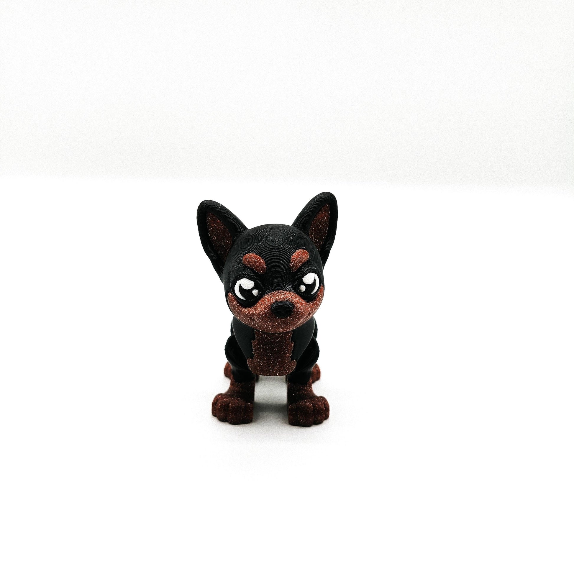 Articulated Chihuahua Figurine – Flexible Dog Figurine – Cute Puppy Gift – Fidget Desk Decor for Dog Lovers & Collectors