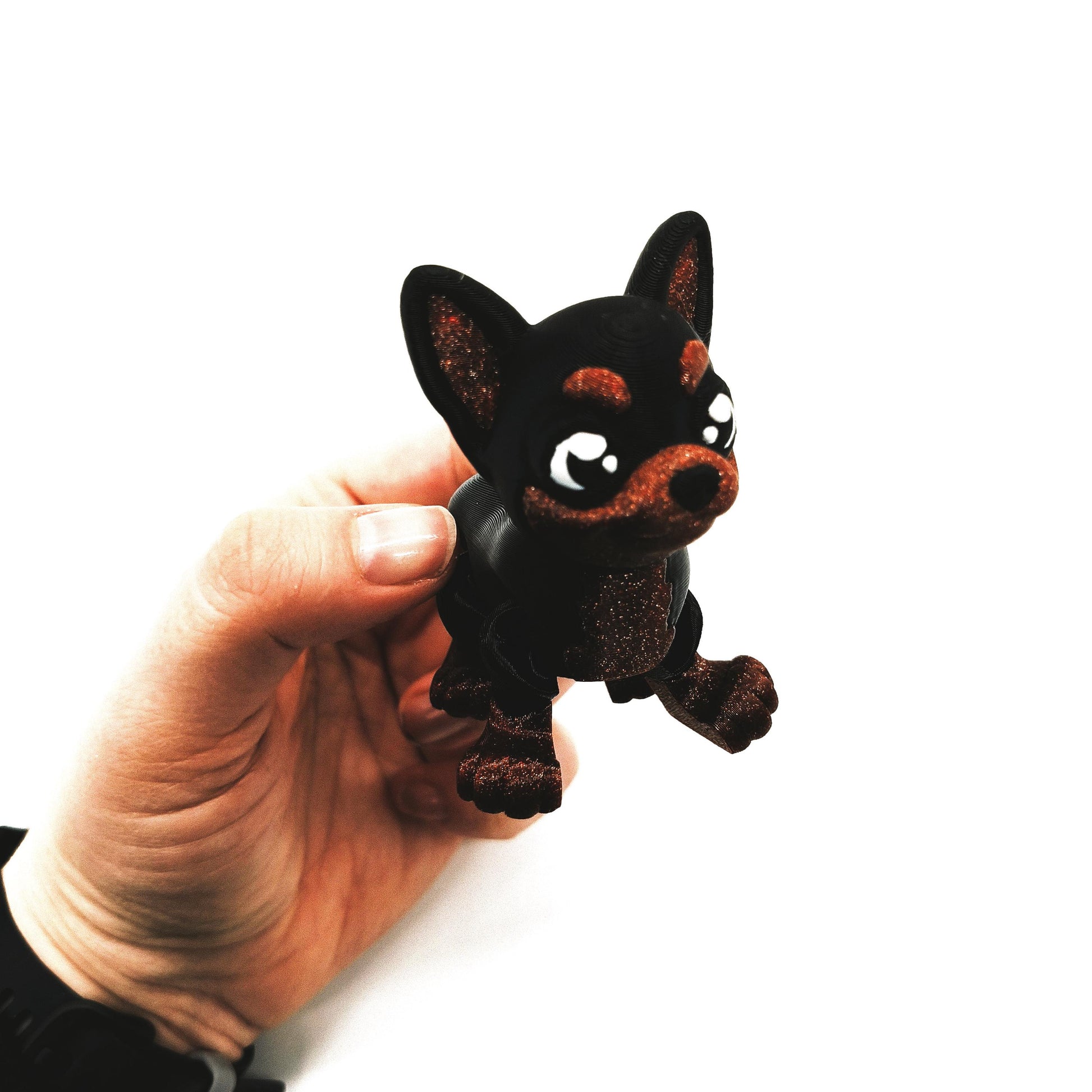 Articulated Chihuahua Figurine – Flexible Dog Figurine – Cute Puppy Gift – Fidget Desk Decor for Dog Lovers & Collectors