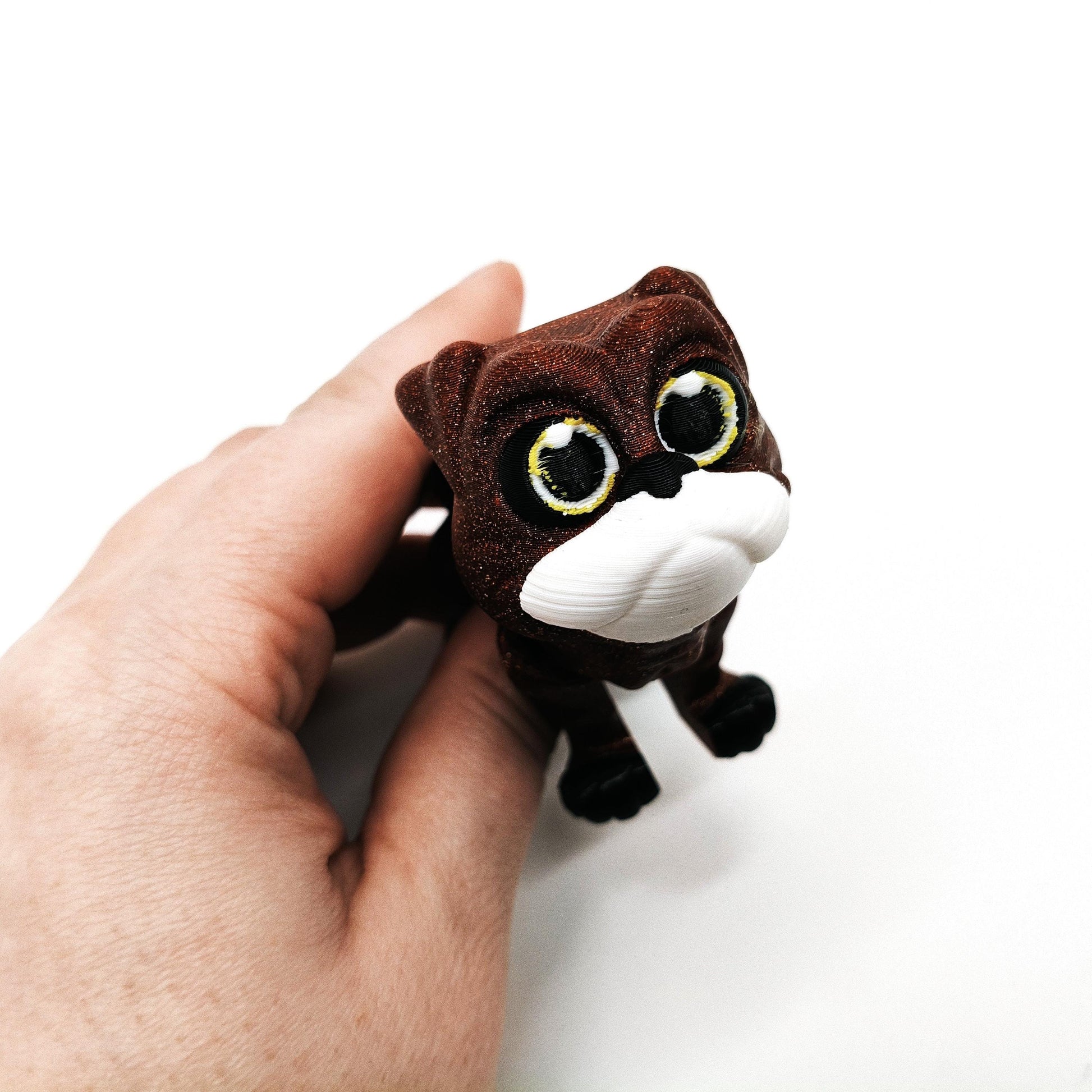 Articulated Boxer Dog – Cute Flexible Puppy Toy, Fidget Desk Pet, Poseable Dog Figurine, Unique Gift for Dog Lovers, Collectible Animal Toy