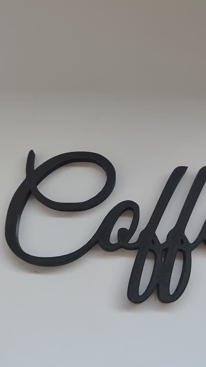 Coffee and tea sign, wall plastic sign, coffee sign, gift for coffee lover, coffee bar decoration, coffee corner