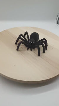 Black Widow Spider – Perfect for Display, Play, or Desktop Decoration, Halloween Decor, Flexible Spider, Scary Spider