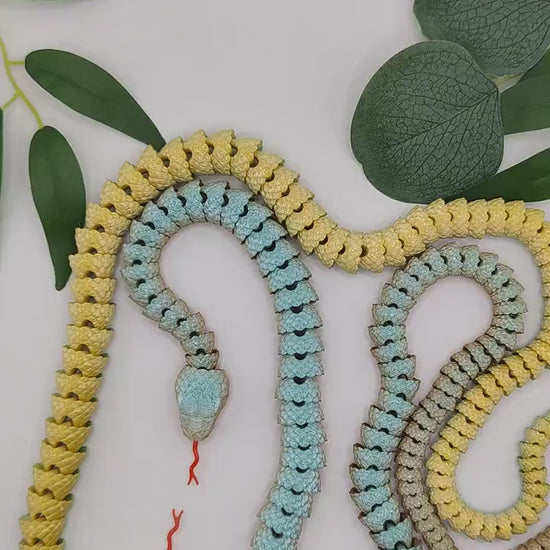 Articulated Snake Flexible 3D Printed Fidget Toy - Desk - Stress Toy -