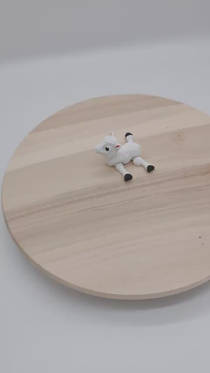 Charming Baby Flexi Lamb – Articulated, Poseable Sheep Figurine | Perfect for Desk, Shelf Decor, and Unique Collectible Gift