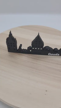 Charming Gouda Skyline Art – Unique Collectible for Home and Bookshelf Decor | Perfect Netherlands Souvenir