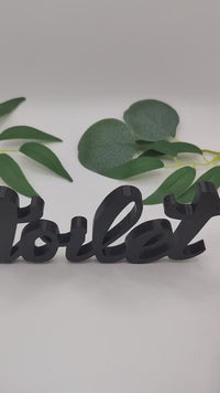 Toilet sign, door plastic sign, bathroom sign for your home, airbnb or your hotel