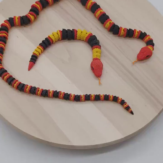 Vibrant Coral Snake - Realistic Articulated Reptile in Red, Yellow, and Black - Perfect for Collectors & Nature Lovers