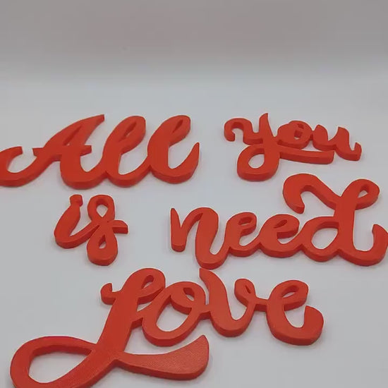 All you need is love sign, wall plastic sign, living room decoration sign, sign home letters decor, motivational quote