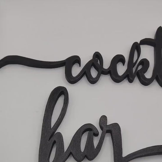 Cocktail bar sign, wall plastic sign, cocktail sign, kitchen decoration