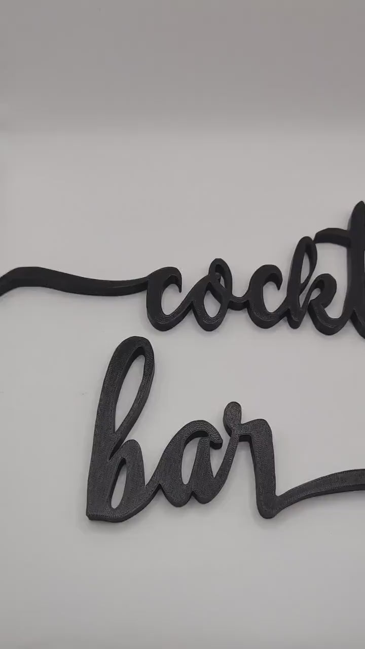 Cocktail bar sign, wall plastic sign, cocktail sign, kitchen decoration