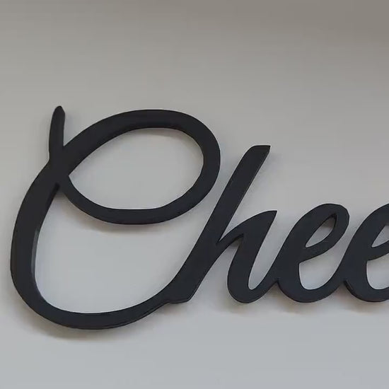 Cheers sign, wall plastic sign, wine bar sign, gift for wine or beer lover, kitchen bar decoration