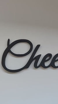 Cheers sign, wall plastic sign, wine bar sign, gift for wine or beer lover, kitchen bar decoration