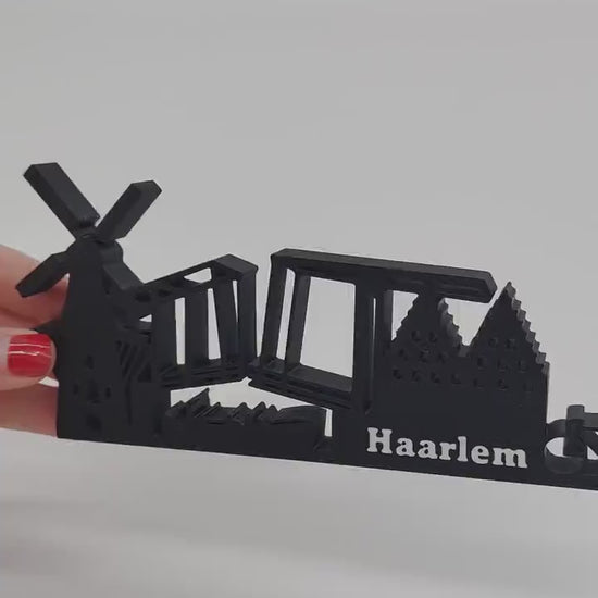 Elegant Haarlem Skyline Souvenir - Perfect Home, Shelf, and Desk Decor from The Netherlands, City Silhouette, Collectable, Panoramic Skyline