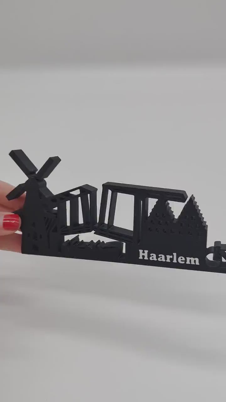 Elegant Haarlem Skyline Souvenir - Perfect Home, Shelf, and Desk Decor from The Netherlands, City Silhouette, Collectable, Panoramic Skyline