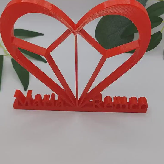 Love Custom Sign | Personalized Name Sign | 3D heart for couples| Valentine's Day gift| wedding gift| Home Wall Decor | Anniversary Gift