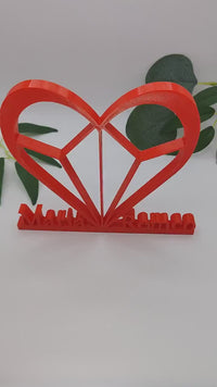 Love Custom Sign | Personalized Name Sign | 3D heart for couples| Valentine's Day gift| wedding gift| Home Wall Decor | Anniversary Gift