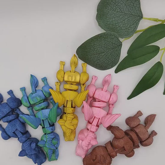 Articulated Unicorn | 3d Printed flying unicorn| Flexible | Custom Fidget Toy,  Desk Pet,  Unique Toy - Fidget Toy |  Lazy unicorn