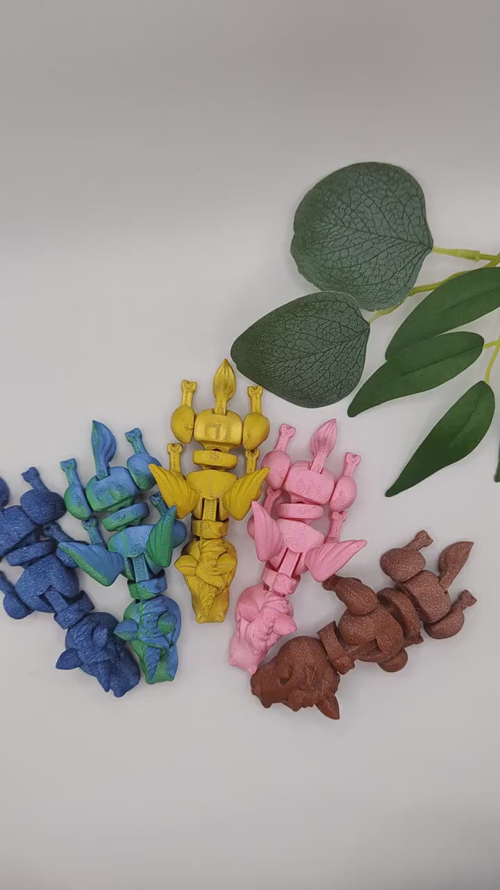 Articulated Unicorn | 3d Printed flying unicorn| Flexible | Custom Fidget Toy,  Desk Pet,  Unique Toy - Fidget Toy |  Lazy unicorn