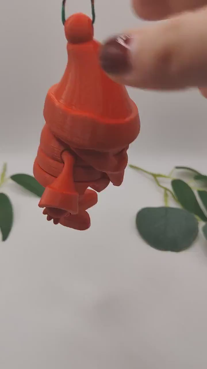 3D Printed Santa Claus Christmas articulated Fidget toy | christmas tree decoration| Flexible 3D Printed Fidget Toy - Desk - Stress Toy