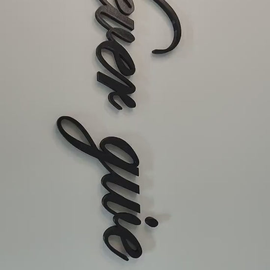 Never give up sign, wall plastic sign, motivational quote sign, sign home decor, 3D printed