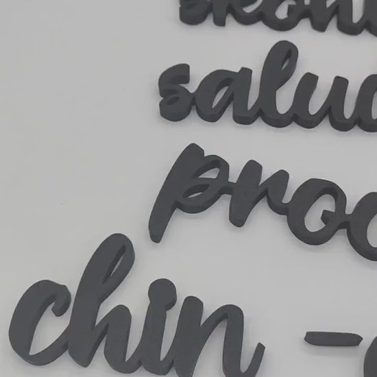 Bring Global Cheers to Your Space: Elegant Multilingual Wall Sign Featuring Toasts from Around the World,